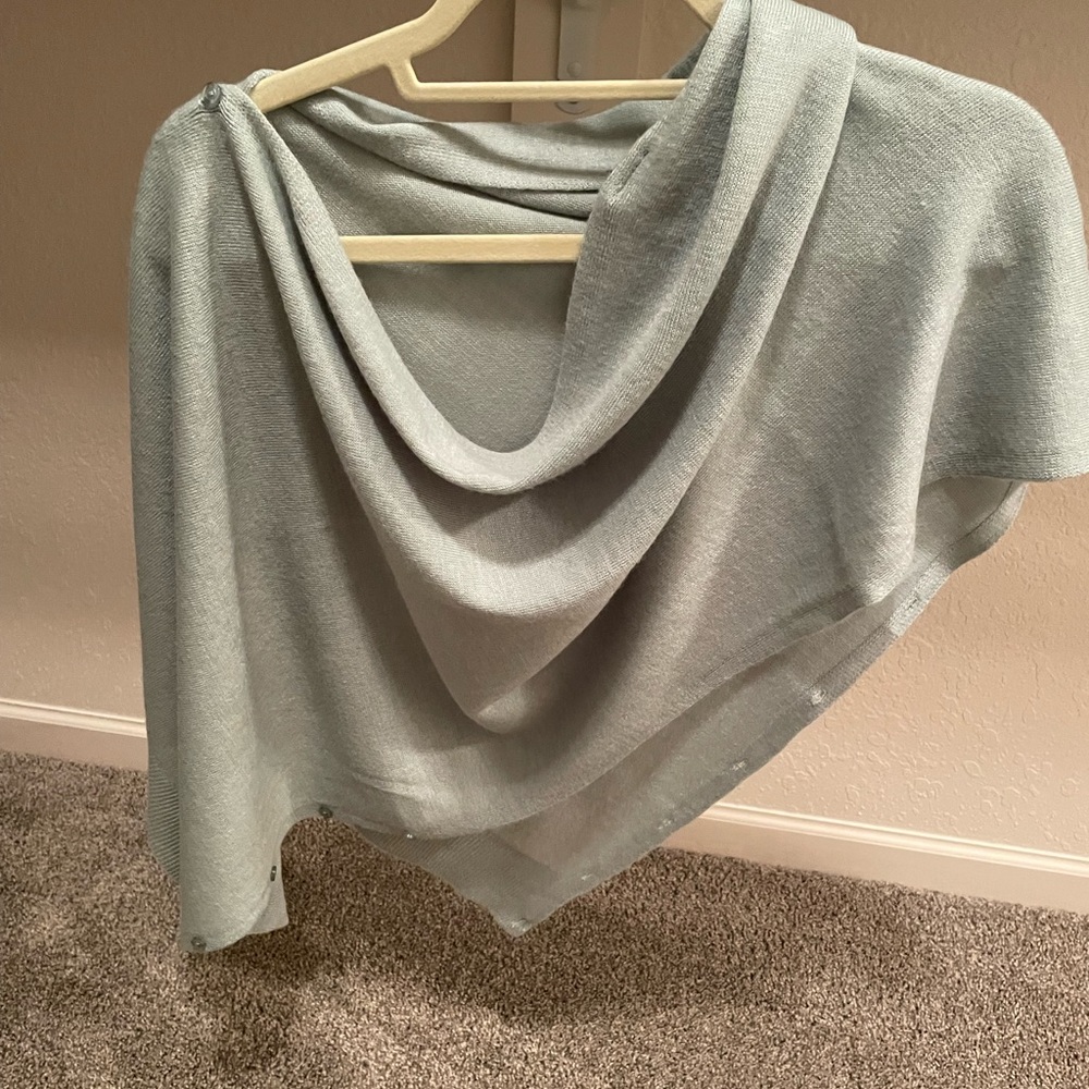 Noelle Soft Light Green/Gray Shrug Wrap